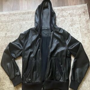 Rag & Bone Hooded Leather Jacket
